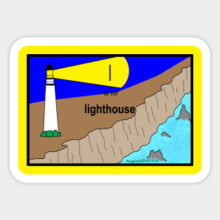 l is for lighthouse Sticker